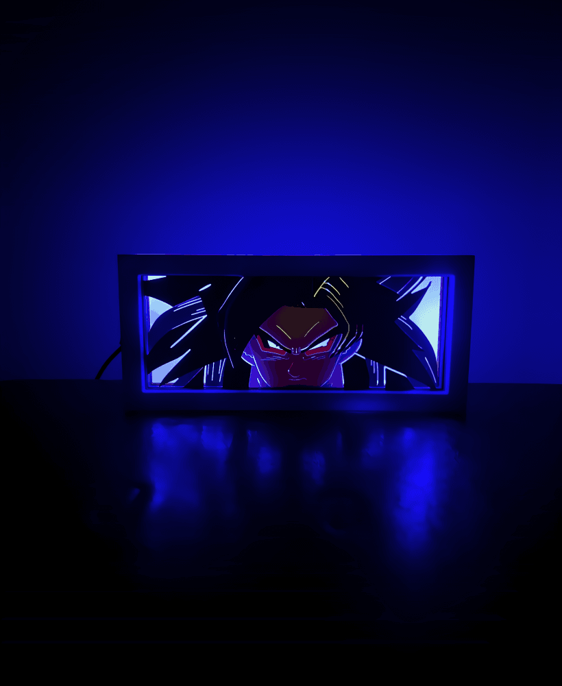 Goku Super Saiyan 4 - LED Lightbox NO AMS NEEDED 3d model