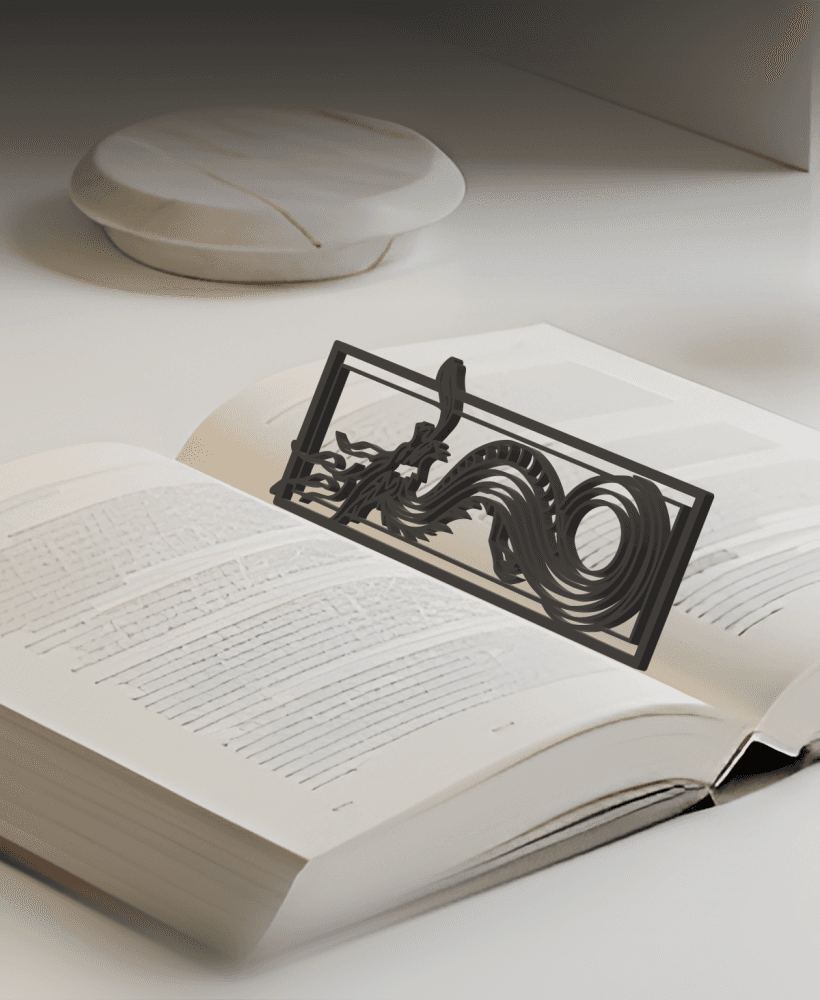 Dragon Bookmark, Gift Idea 3d model