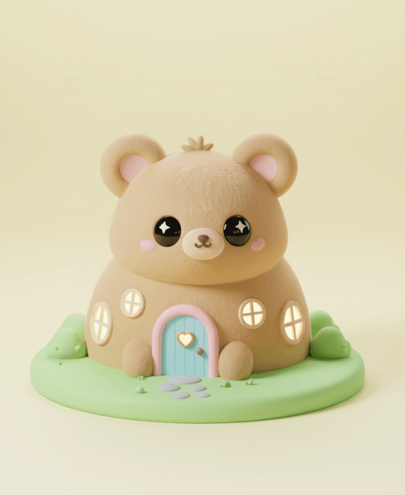 KAWAII BEAR HOUSE – MINOVA ORIGINALS STL 3d model