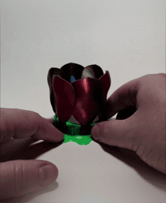 Blooming flower LED tealight holder 3d model