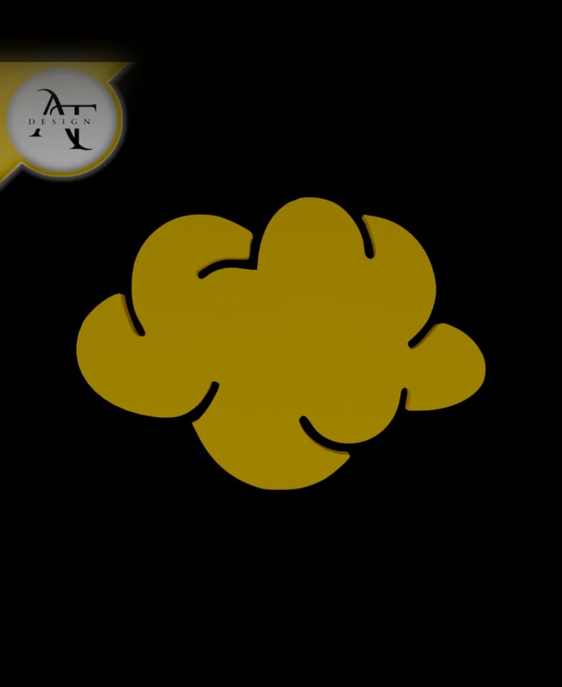 Simple Cloud Symbol - 2D Art 3d model