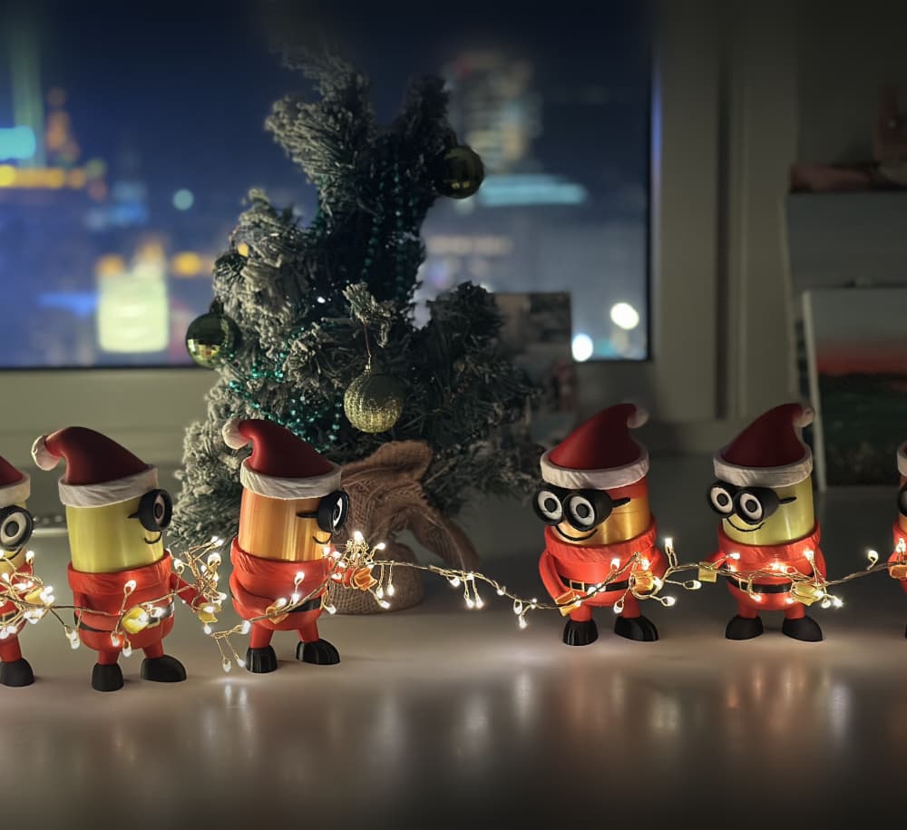 Festive Minion-Inspired Santa Decor - 3D Printable Holiday Models 3d model
