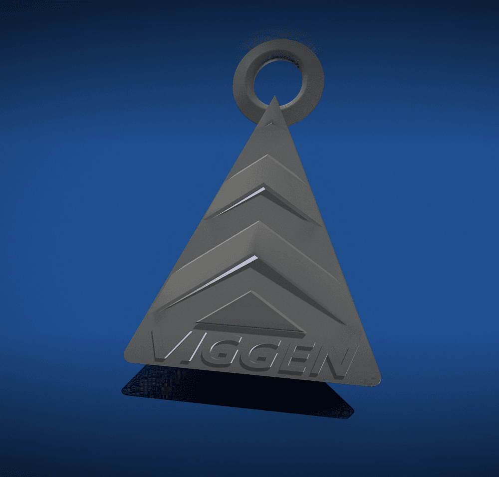 Saab Viggen Keychain - Chunky Badge 3d model