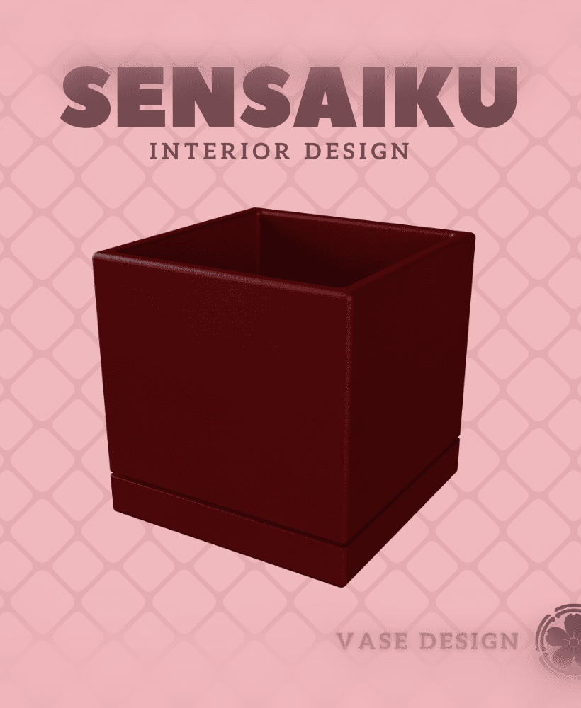 59. Cube 59 Custom Vase Design - Ikebana Home Decoration 3d model