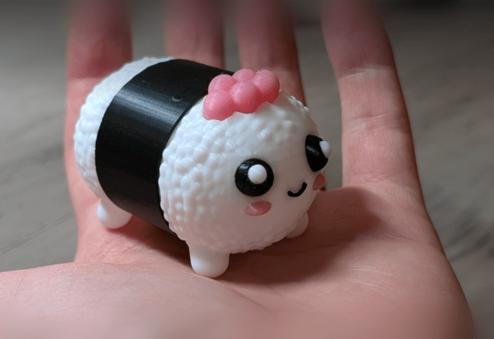 Adorable Cute Sushi Pet Toy and a Stash Box keychain 3d model