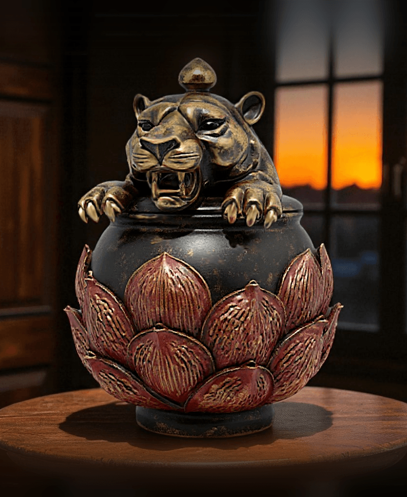 Guardian Tiger Lotus Jar 3d model