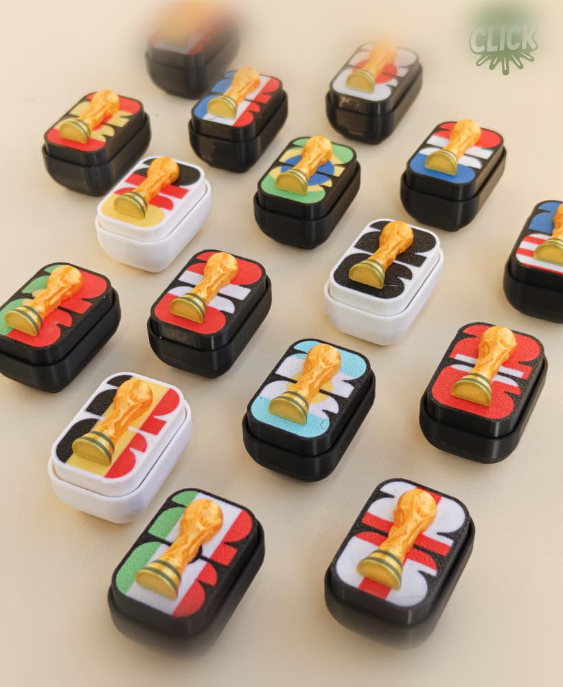 World Cup Logo Fidget Clickers, Switch Toy Keychain 3d model