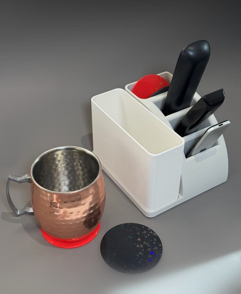TV Tray Organizer with Removable Bin 3d model