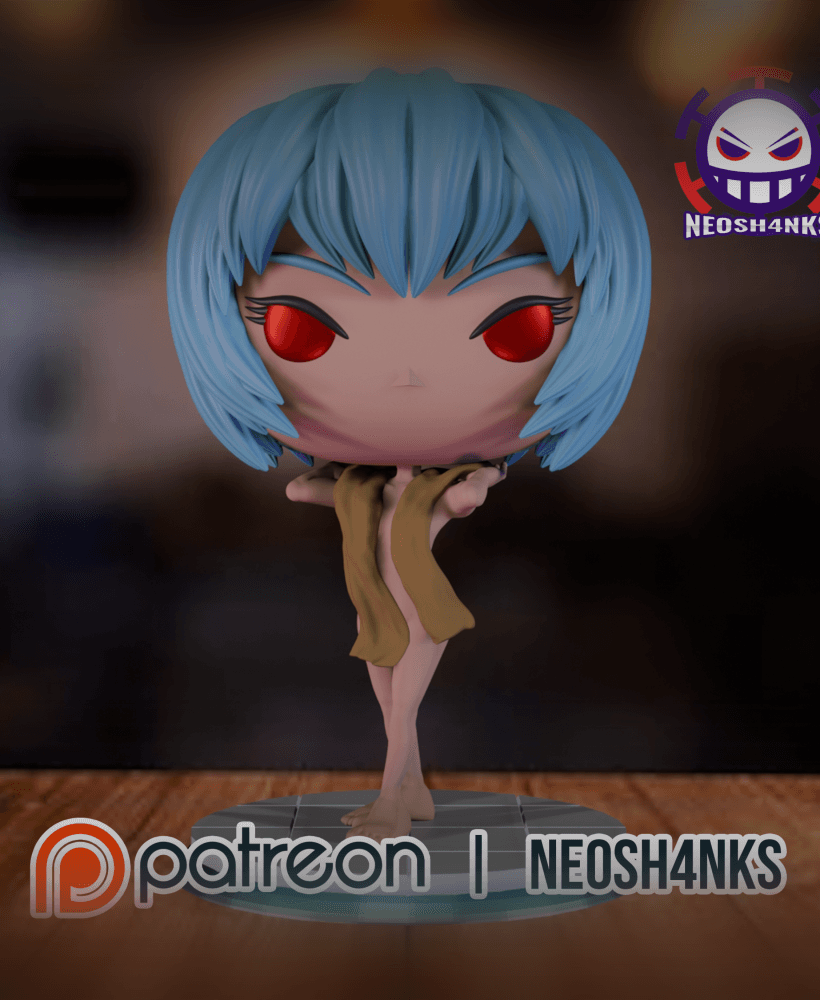 Rei Ayanami Towel Funko Style 3d model