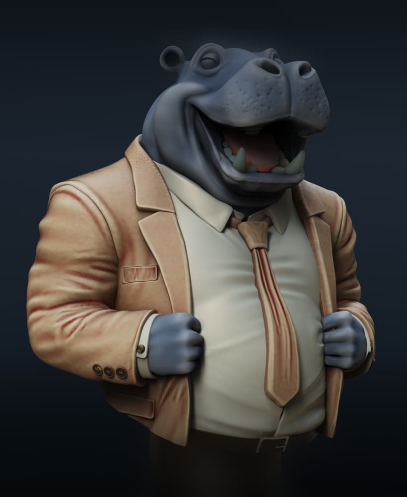 Salesman Harvey (Pre-Supported) 3d model