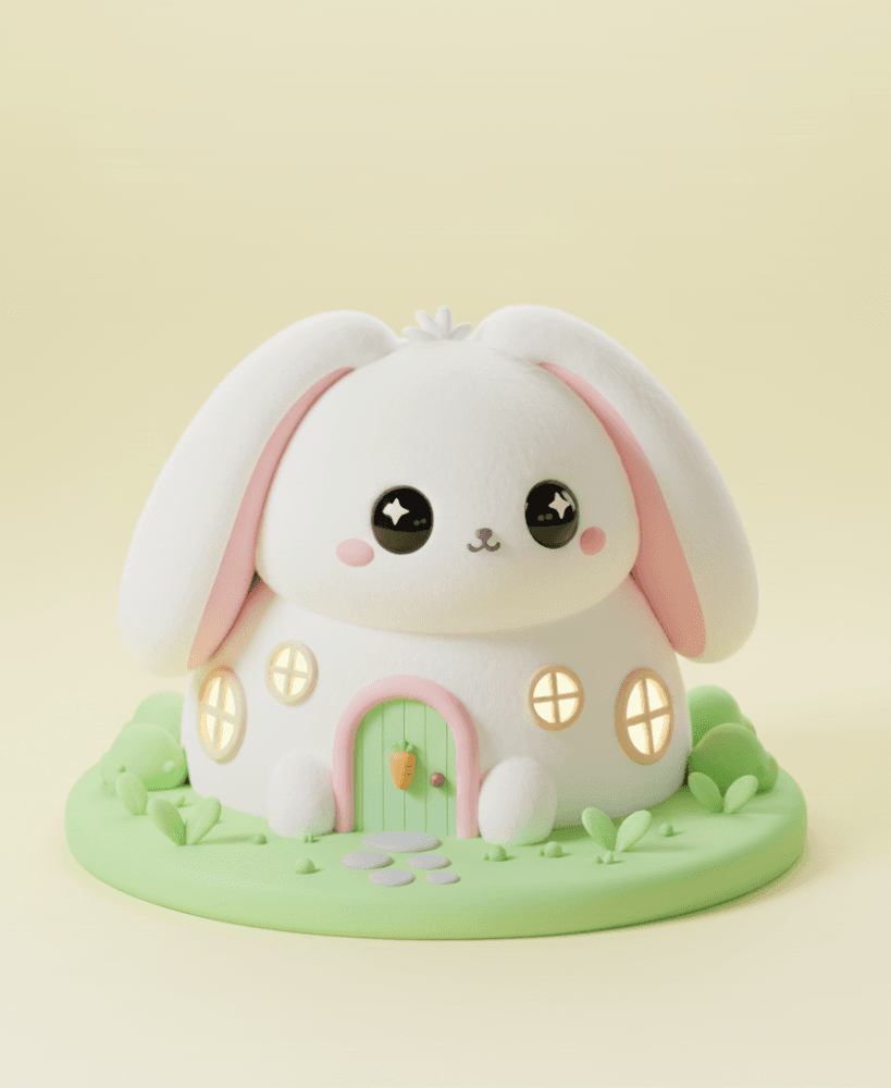 KAWAII RABBIT HOUSE – MINOVA ORIGINALS STL 3d model