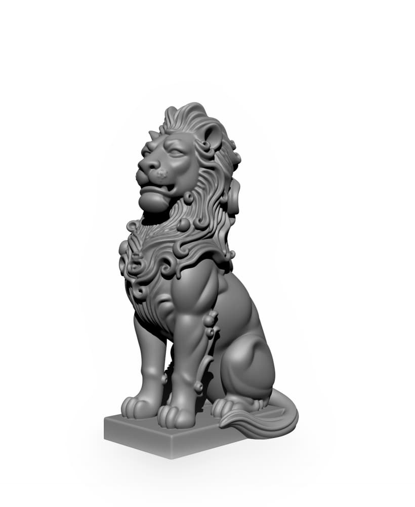 Lion statue 3d model