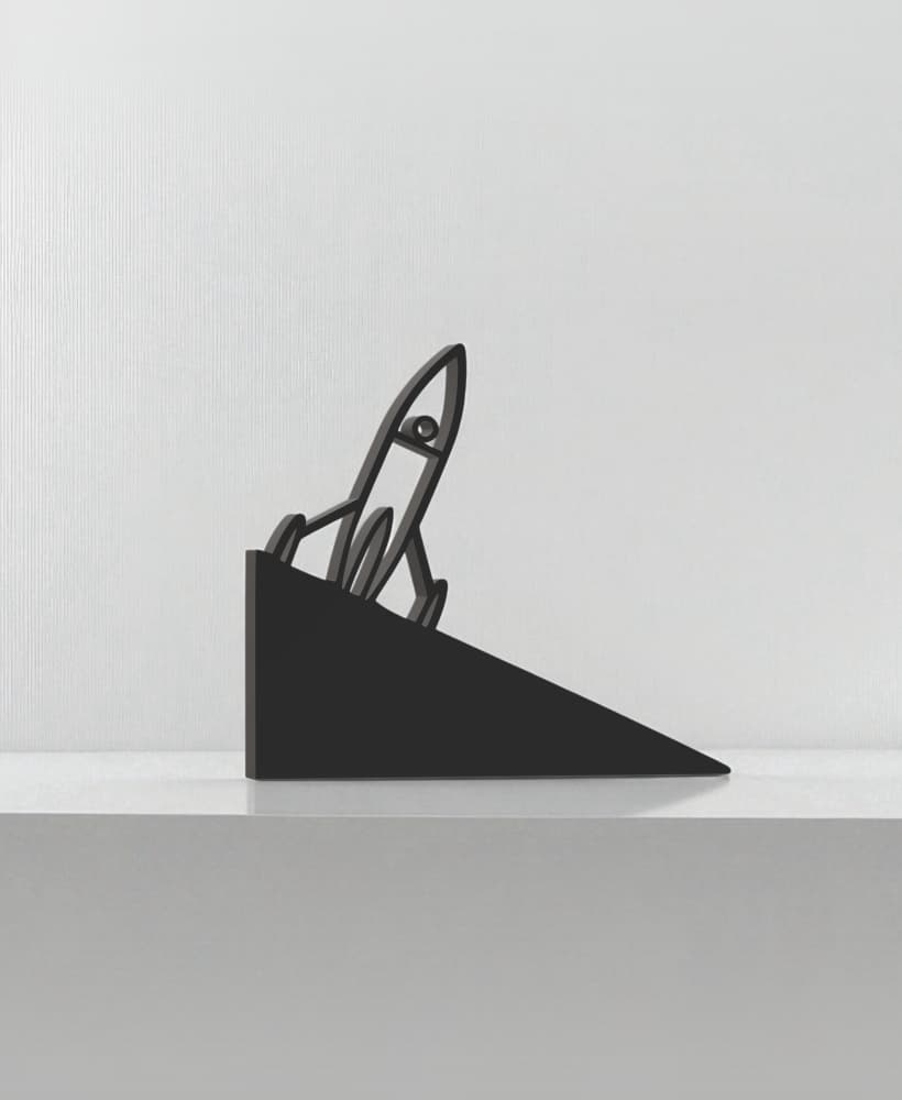 Door Stop, Rocket Door Stopper, Door Back, 2 Different Models 3d model