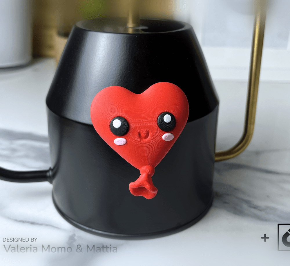 Heart Balloon with Eyes + Magnet, San Valentine's Gift! Love DIY Ideas Romantic 3d model