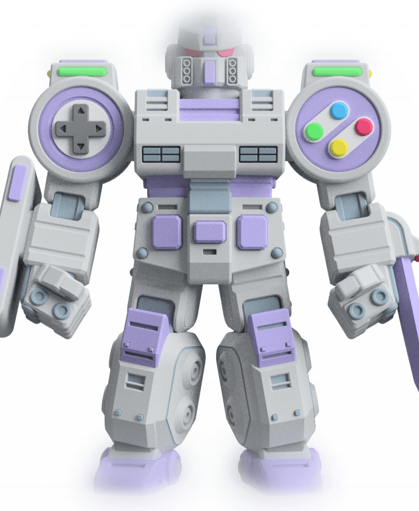 Super Phantom Commander - Retro Gaming 3D Printable Royalty-Free Mech 3d model