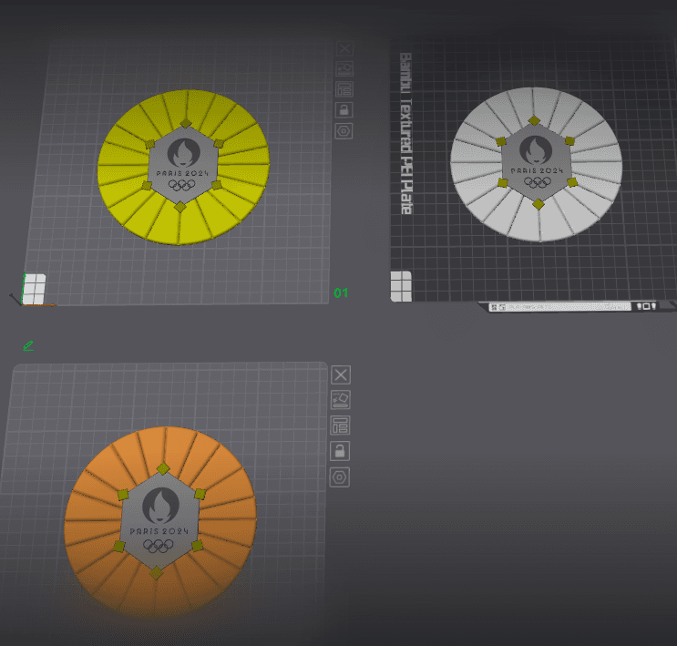 2024 Paris Medals 3d model