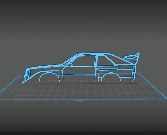 Audi - Quattro Wall Art 3d model