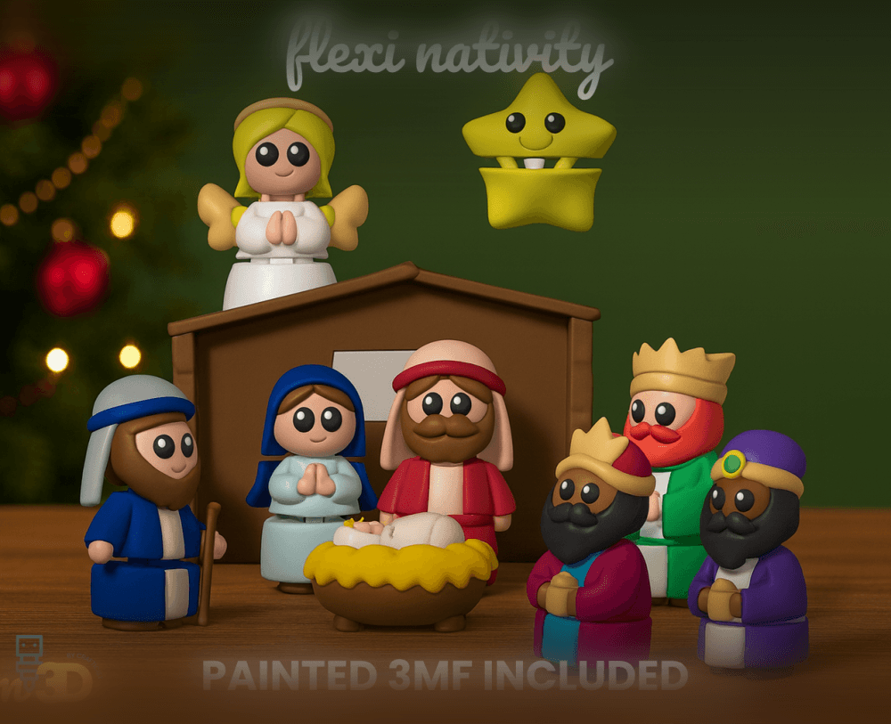 Flexi Nativity - all 11 Files Included 3d model