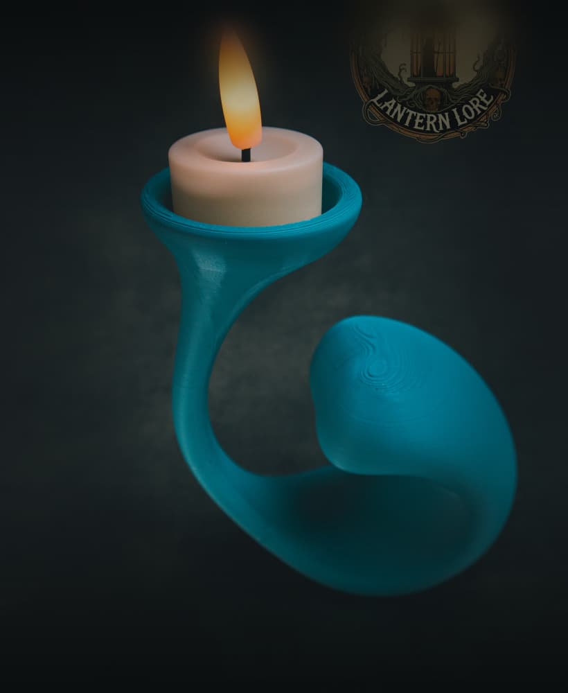 Swirly Bone LED Tealight (Pre Supported) 3d model