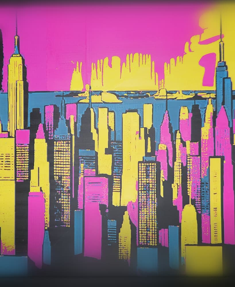 3D Printed Painting - City 3d model