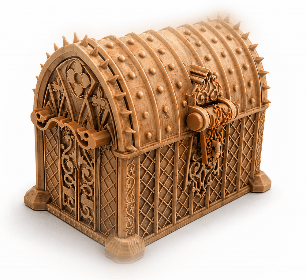 Ornate Gothic Treasure Chest 3d model