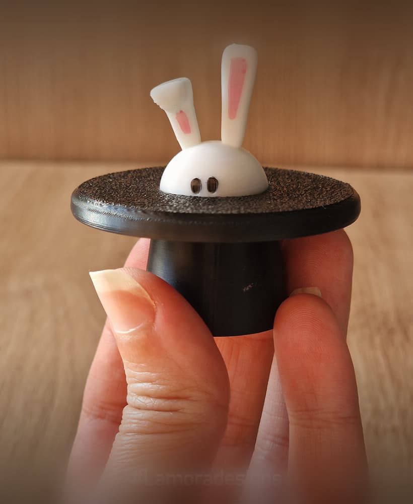 Pop-a-Boo Magic Bunny Fidget Clicker 3d model