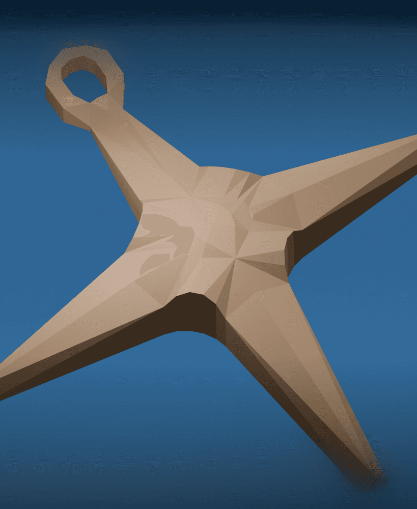 Star Shaped Christmas Ornament v2 3d model