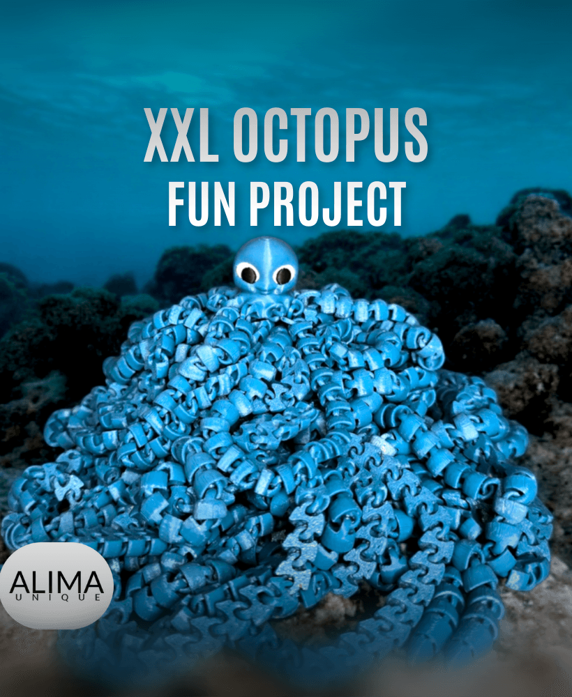 XXL Octopus - Fun Project / Support free / Ultra long 3d model