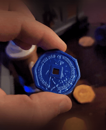 Square Cut Doubloon Coin | Pirate Treasure 3d model