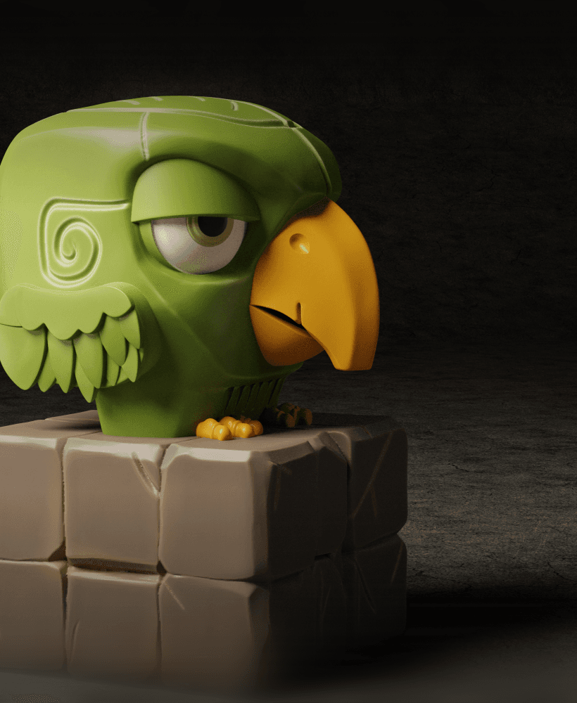 Cube Bird 3d model