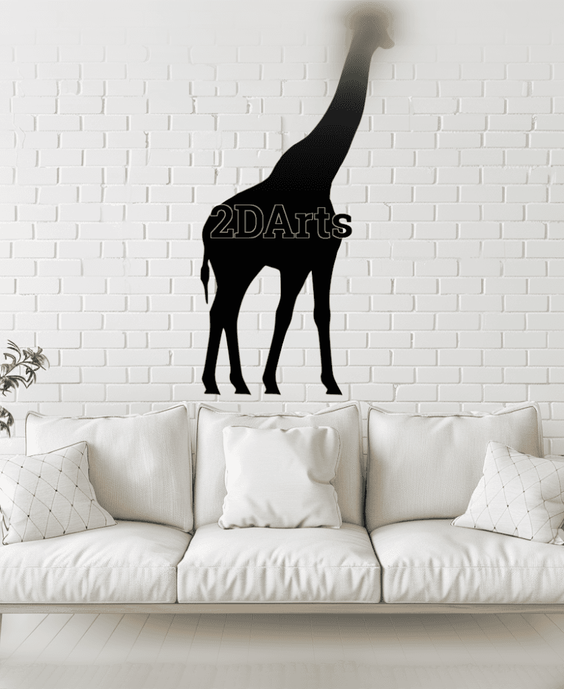 Giraffe 2D Wall Art/Window Art - Digital STL & SVG File for 3D Printing or Laser Cutting 3d model