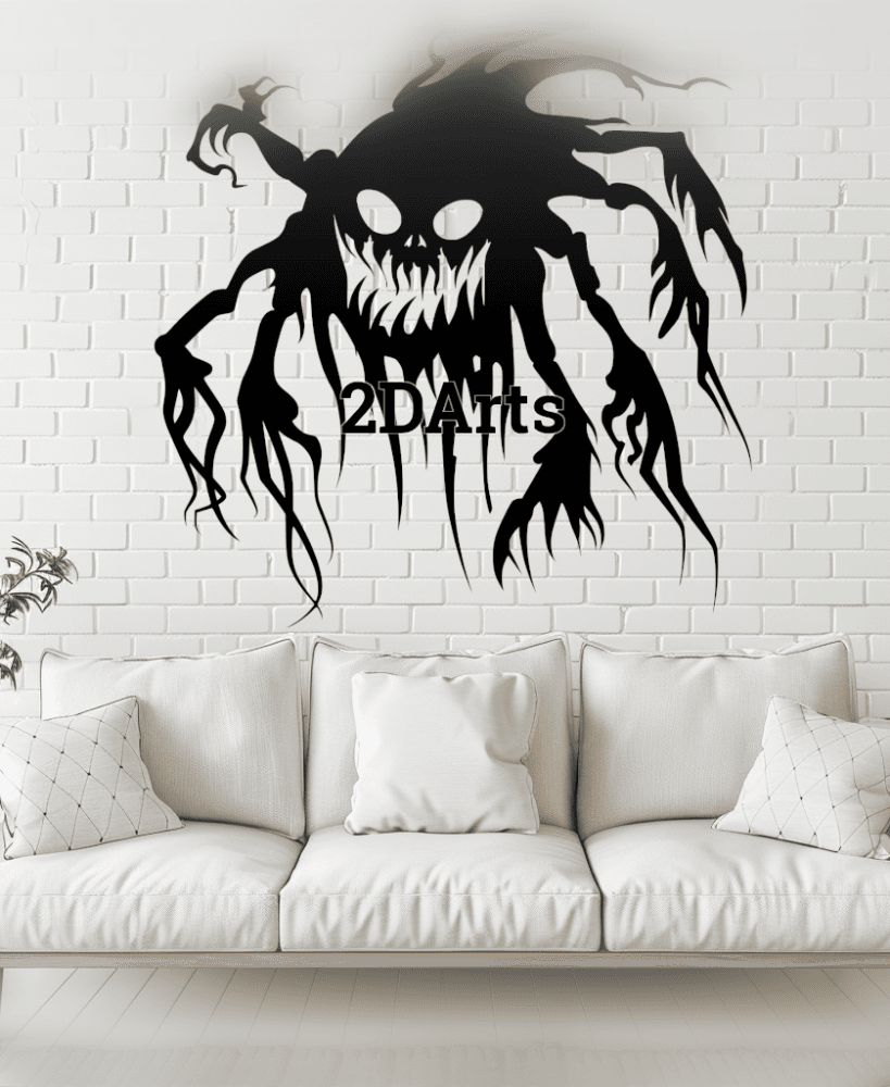 Horror Creature 2D Wall Art/Window Art - Digital STL & SVG File 3d model