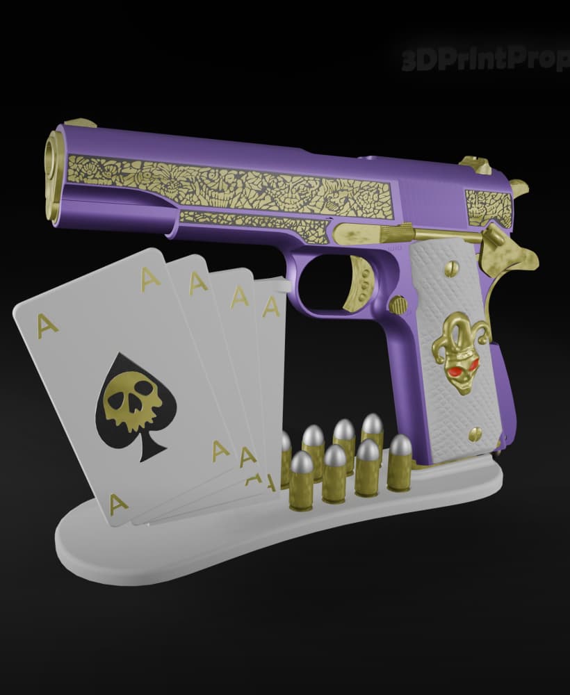 Joker colt Cosplay Gun Prop 3d model