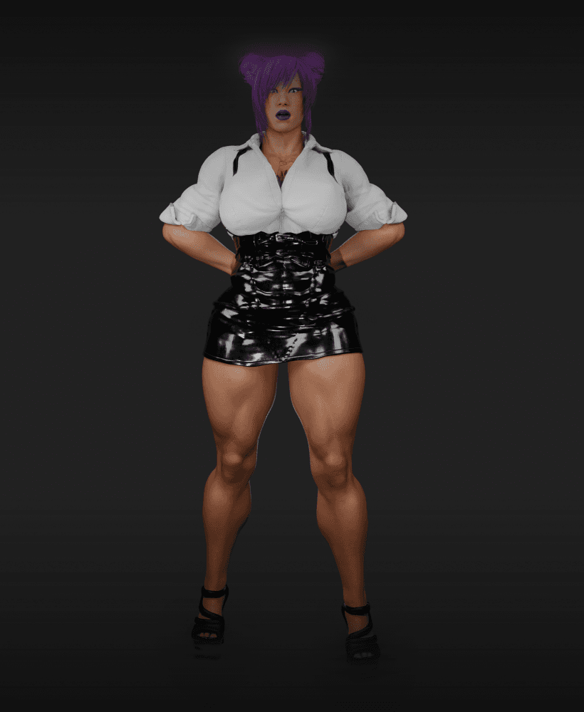 Rita Muscular Asian Woman 3d model