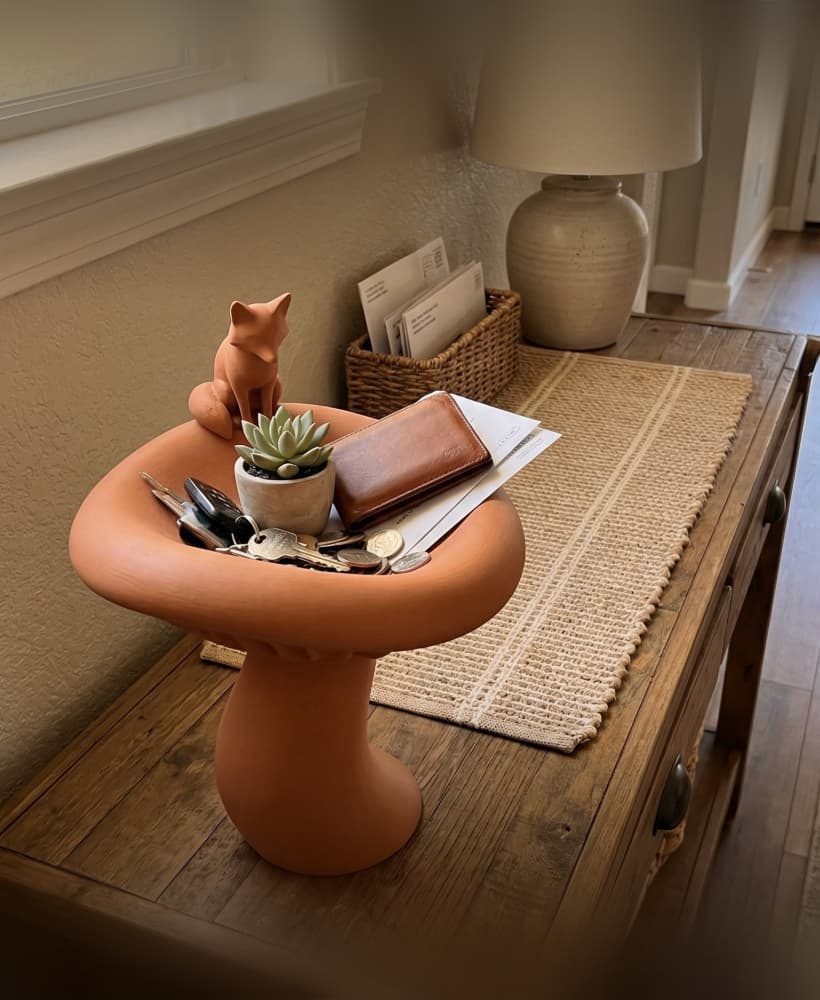 Modern Pedestal Catchall Bowl Organizer Decor 3d model