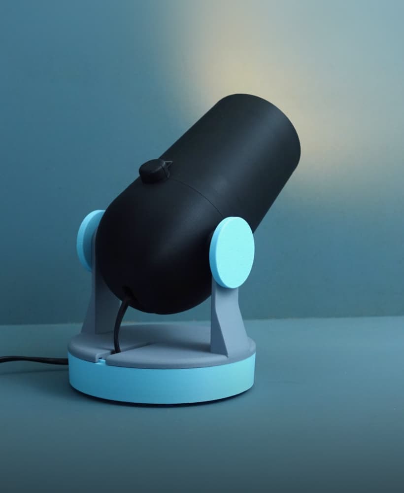 Cannon spotlight lamp 3d model