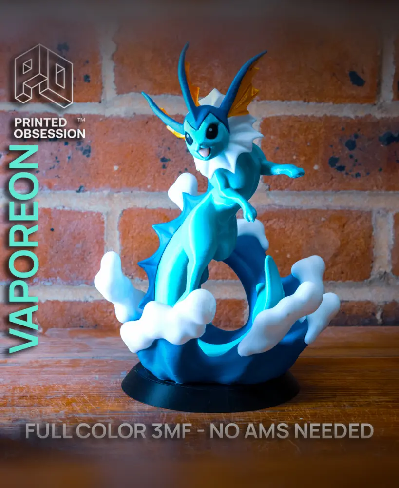 Vaporeon - Pokemon - Fanart - Multi Color 3d model