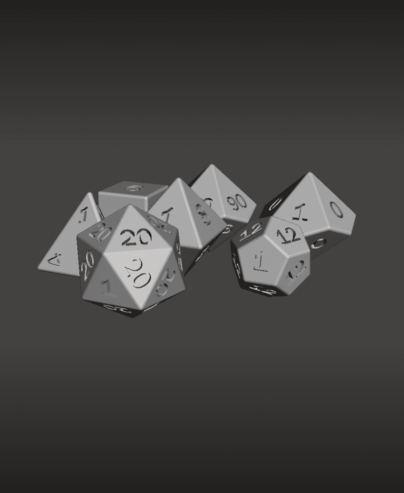 One One Dice Set 3d model