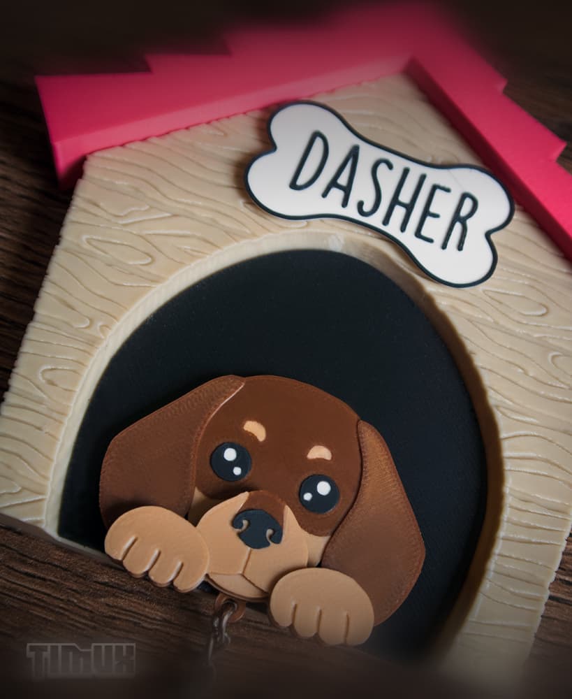DACHSHUND KEYCHAIN SET 3d model