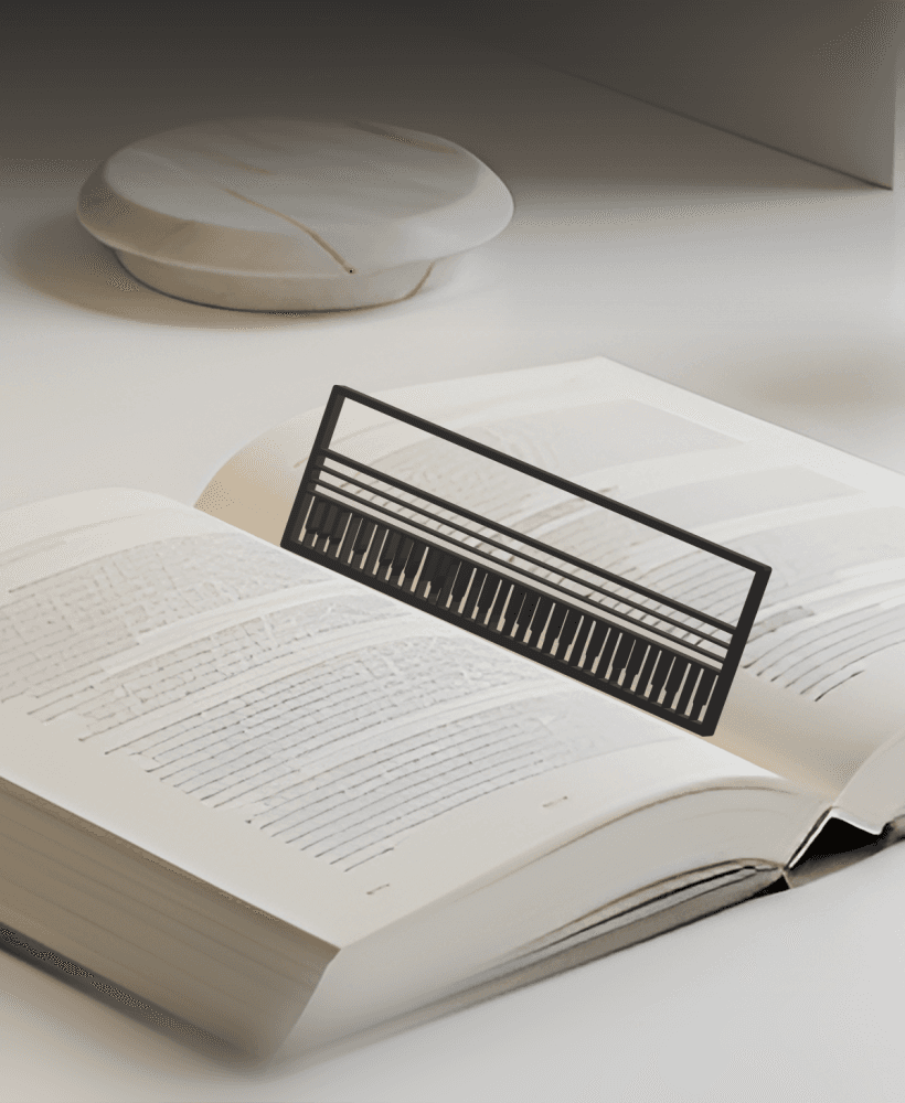 Piano Bookmark, Creativity Bookmark, Gift Idea 3d model
