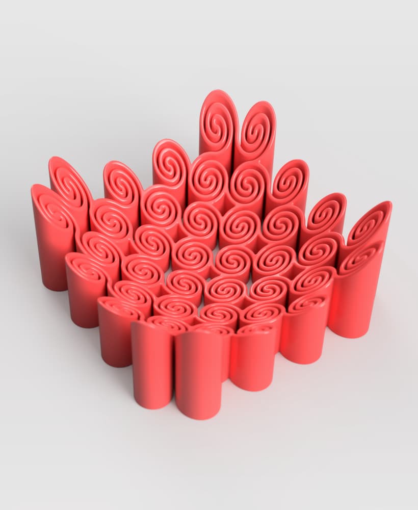 Spiral Spring Dish 3d model