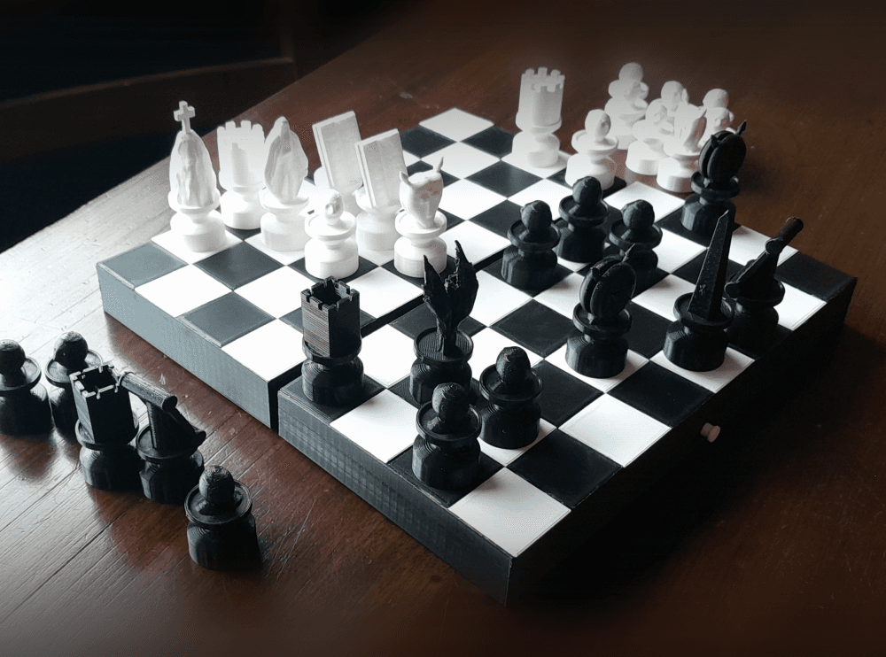 Judeo-Christian Chess Board Game 3d model