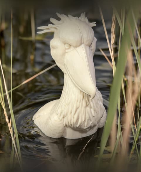 Shoebill Stork - A Living Dinosaur. 3d model