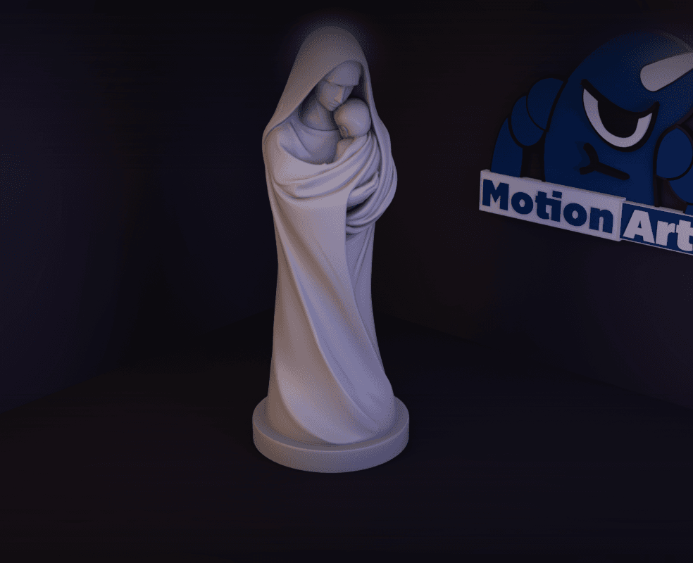 Virgem Maria com menino Jesus.stl 3d model