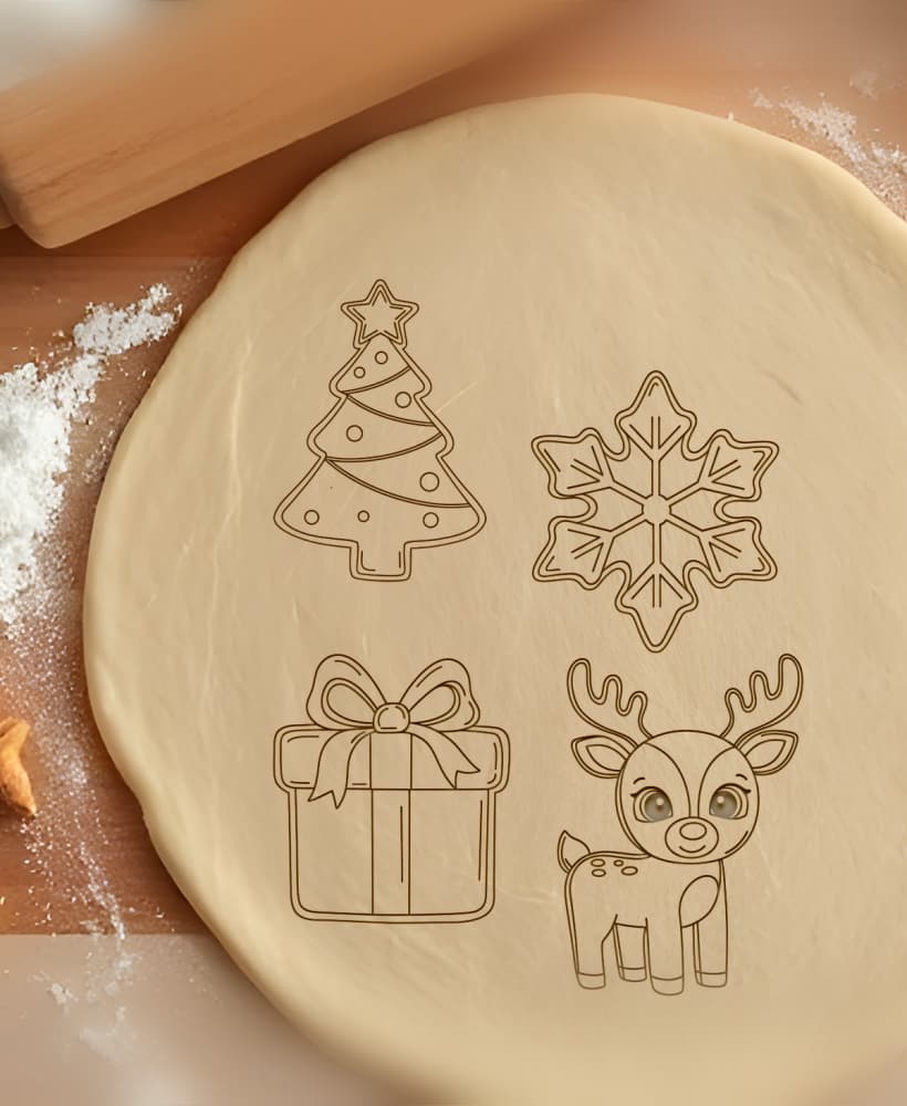 Christmas Cookie Cutter, Biscuit Cutter 3d model
