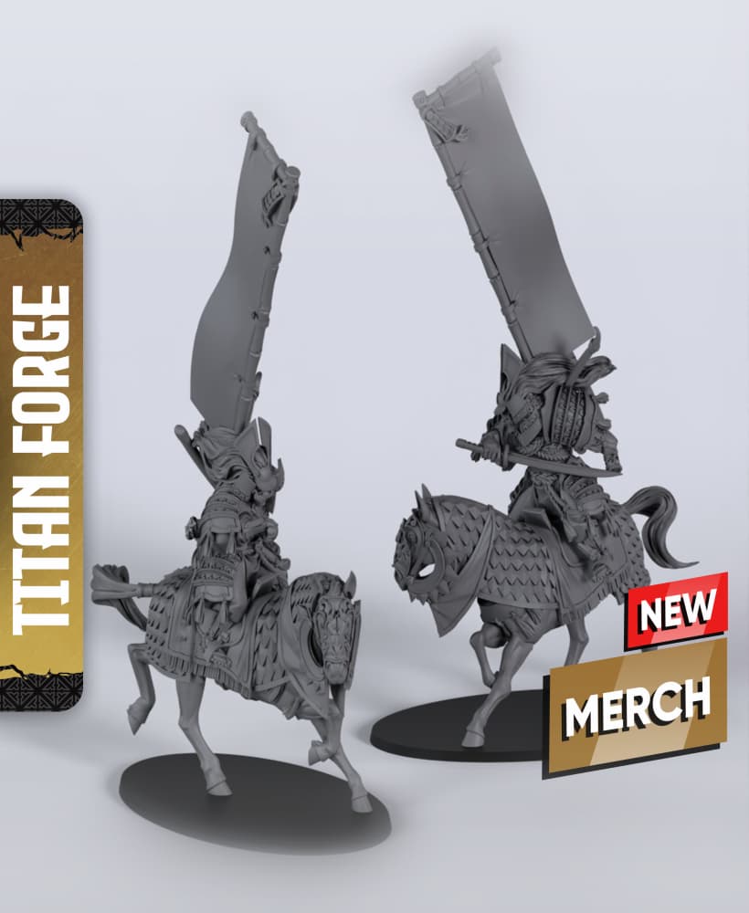 Gate Master on Horse - With Free Dragon Warhammer - 5e DnD Inspired for RPG and Wargamers 3d model