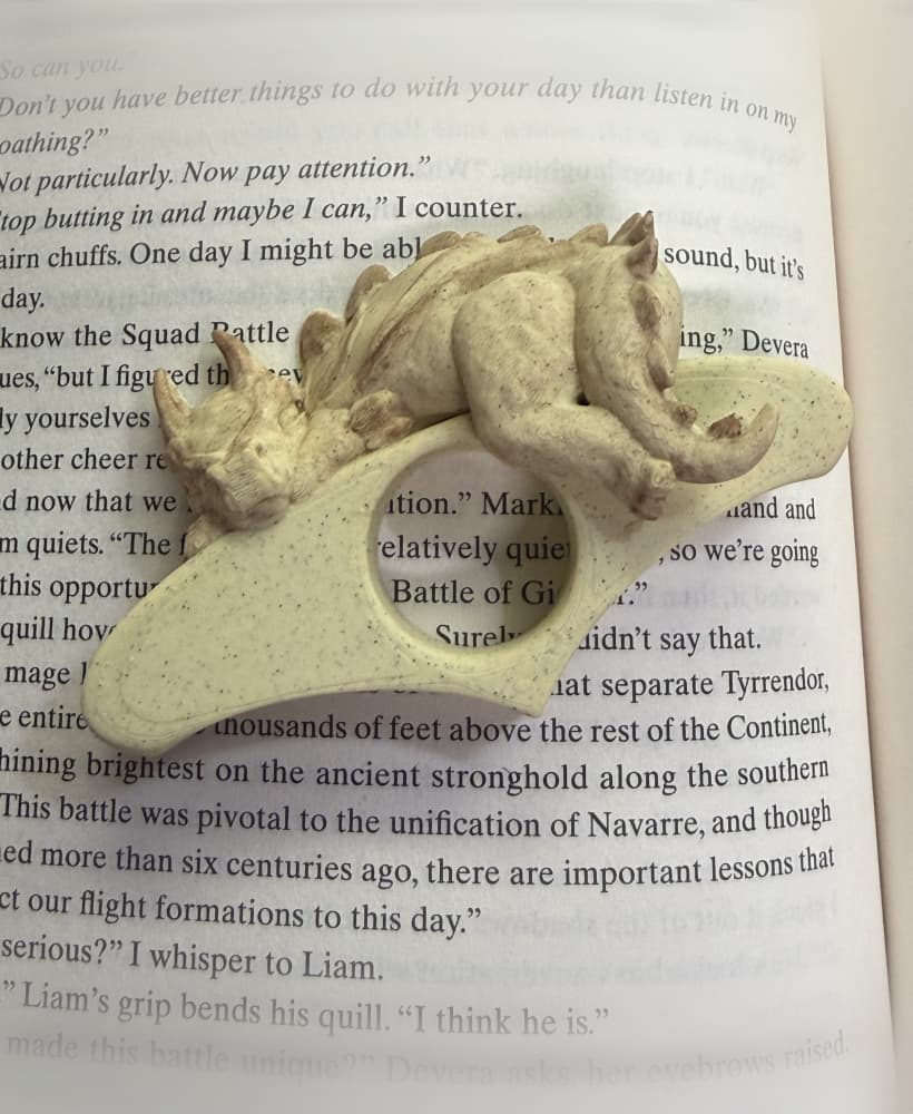 Sleepy Dragon Shadow Page Holder 3d model