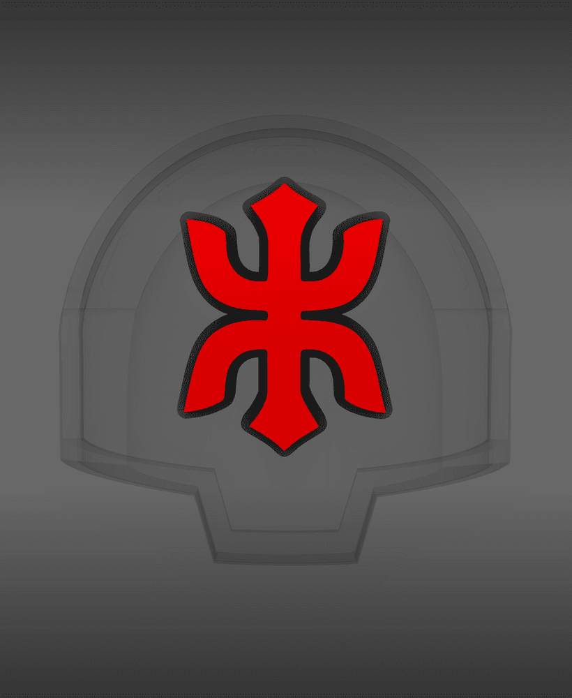 Red Ronin Chapter DV04 Shoulder Symbols 3d model