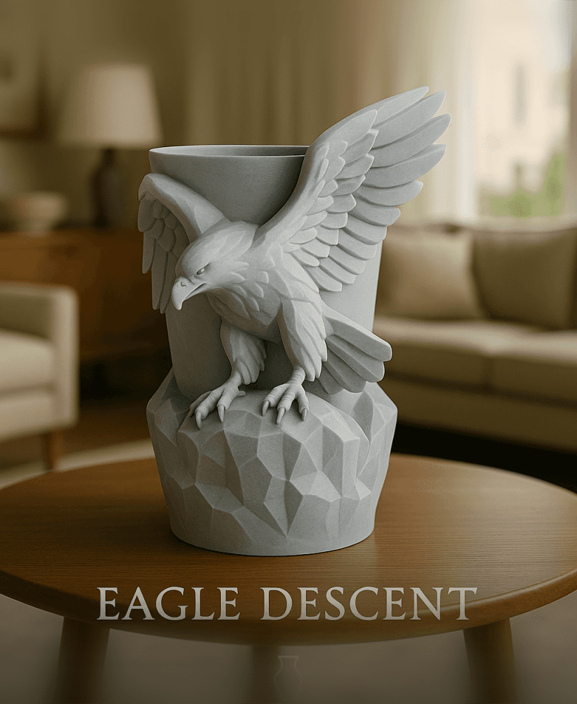 Vase Art β bird organizer pot with light elegance 3d model