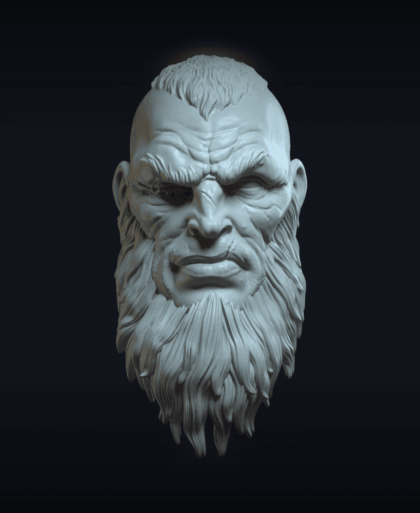 Thalor BlackBlade v7 Action Figure Head 3d model